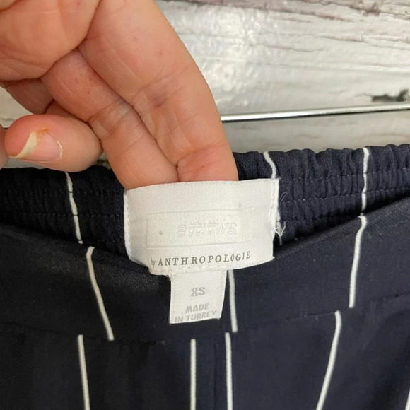 Ettitwe Anthropologie blue striped pants red xs - Picture 9 of 15